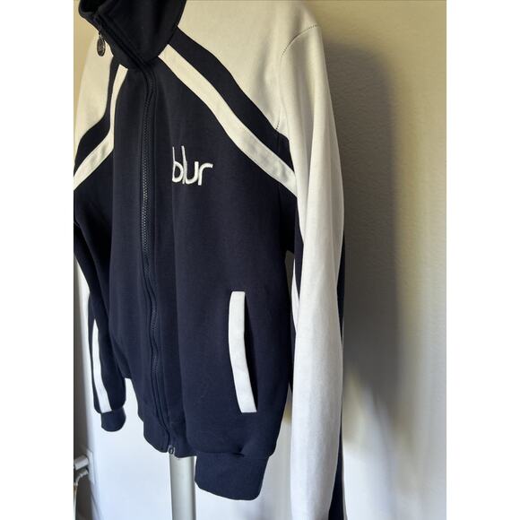 Blur Track Jacket Men’s Size Small Blue White Zip Up excellent Condition RARE - Picture 5 of 8
